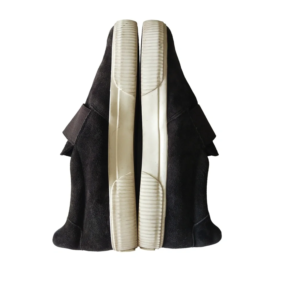 VINCE Kirkland Sneakers Pewter Slip-on Platform Elastic‎ Goring Rubber Sole 8.5